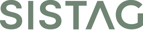 SISTAG text logo in uppercase letters with the 'A' stylized as an inverted V.